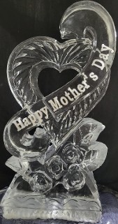 25.)  Ice Matters Heart with Happy Mother's Day Ribbon