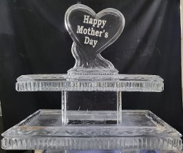 33.)  Ice Matters Two Tier Tray with Happy Mother's Day Heart Topper