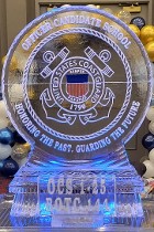 Ice Matters Two Block Circle Logo with Plaque in front