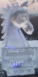 Ice Matters - Horse Head with Snowfilled Plaque in front