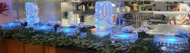 pick up at our studio or add to larger order - ice matters mini platters and individual table centerpiece size 20 with initials