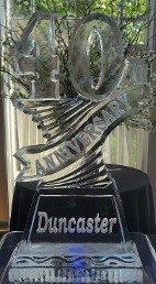 ice matters - 40th anniversary with snowfilled name in base