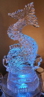 ice matters individual table centerpiece - japanese fish