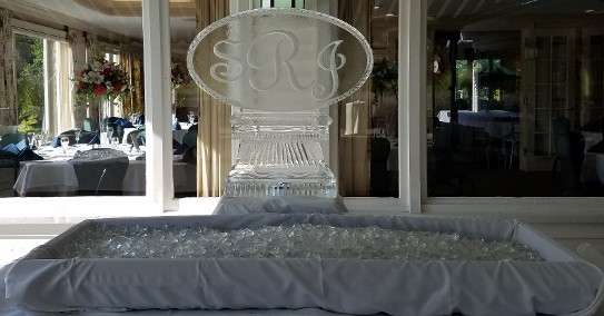 ice matters - horizontal oval with snowfilled initials