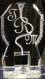 Single Pour Drink Luge with INitials