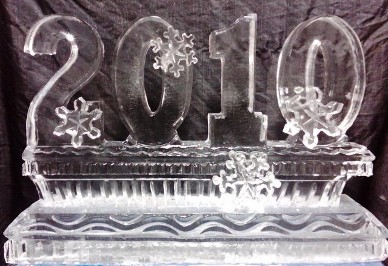 Year Carved with Snowflakes