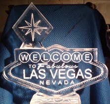 Snowfilled Las Vegas Logo, base not shown, goes on v-lined base