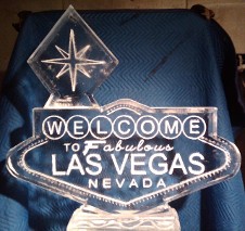 Snowfilled Las Vegas Logo, base not shown, goes on v-lined base