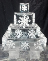 Ice Matters Pyramid Tray with Snowfilled Snowflakes