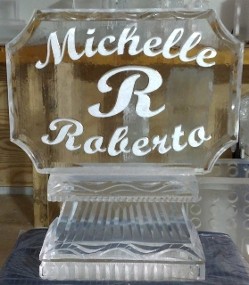 Ice Matters Snowfilled names and initial - cut corners