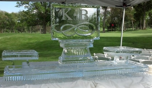 80 inch tray with monogram on back and raised side trays - detailed edges