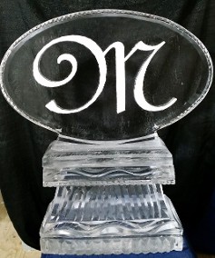 Ice Matters - Horizontal Oval with Snowfilled Initial