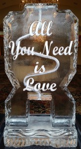 Single Pour Drink Luge with Snowfilled Wording